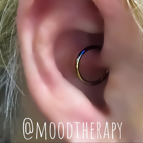 3 Pack Rainbow Colored Nose Ring Cartilage Hoop - Picture 8 of 15